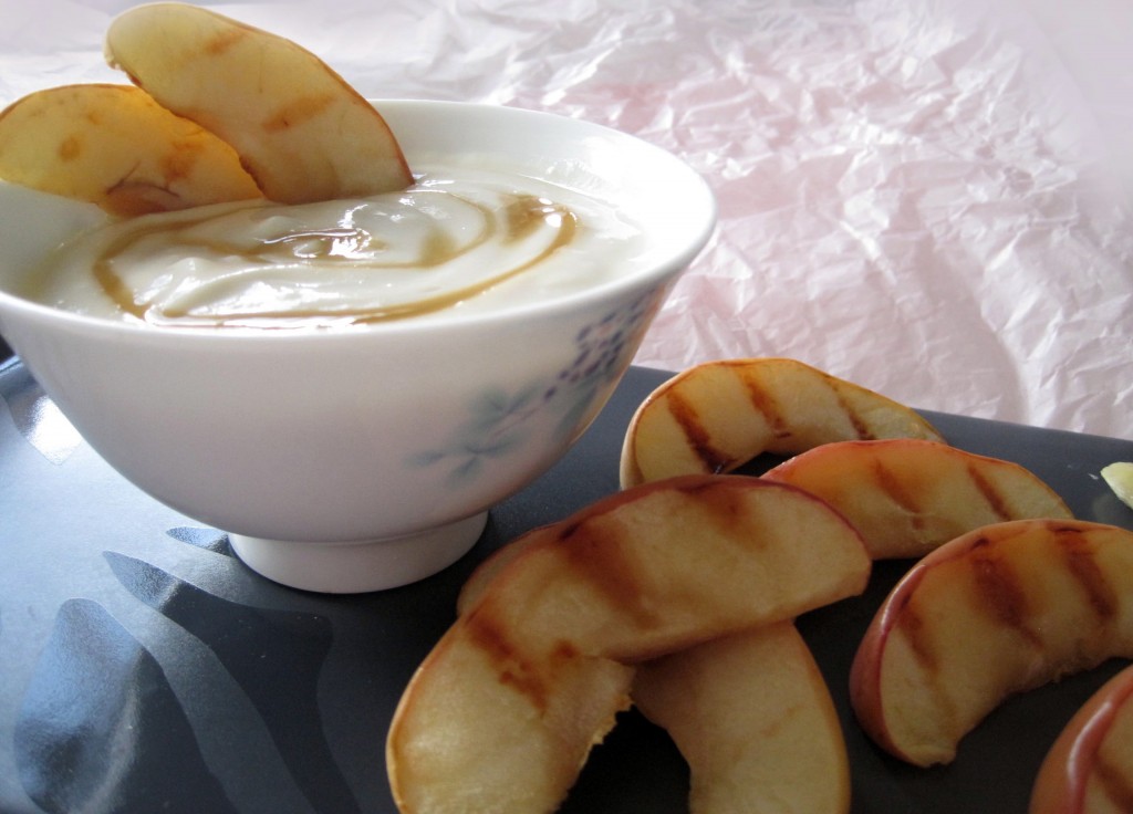 Grilled Fruit with Honey-Yogurt Dip